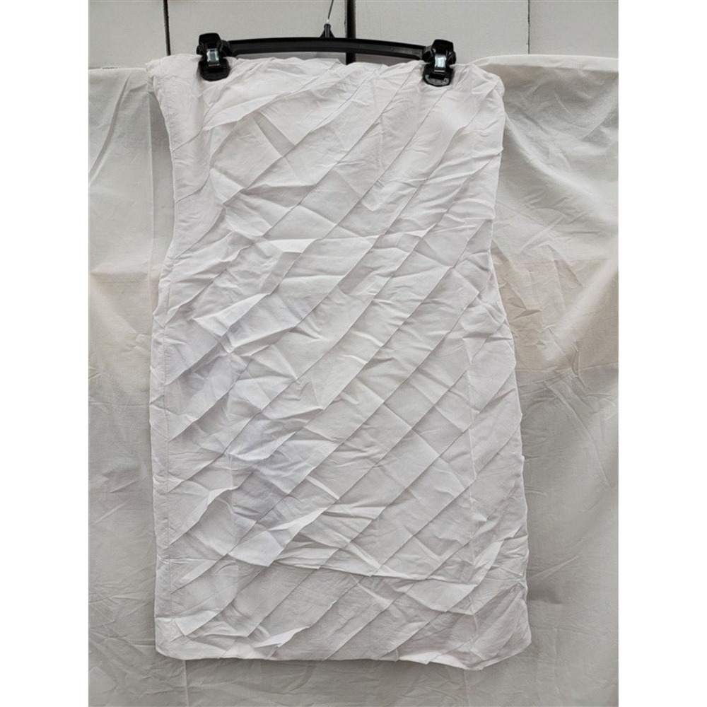 NWOT Lucy & Co L Strapless Bandage Ruffle Club Mini Dress Ivory 123683